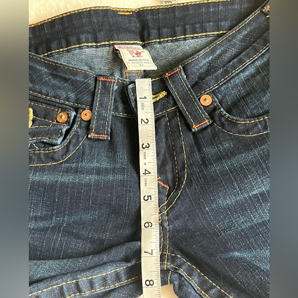 TRUE RELIGION Blue Jeans Women’s Straining Leg Sz 27 - Picture 8 of 12